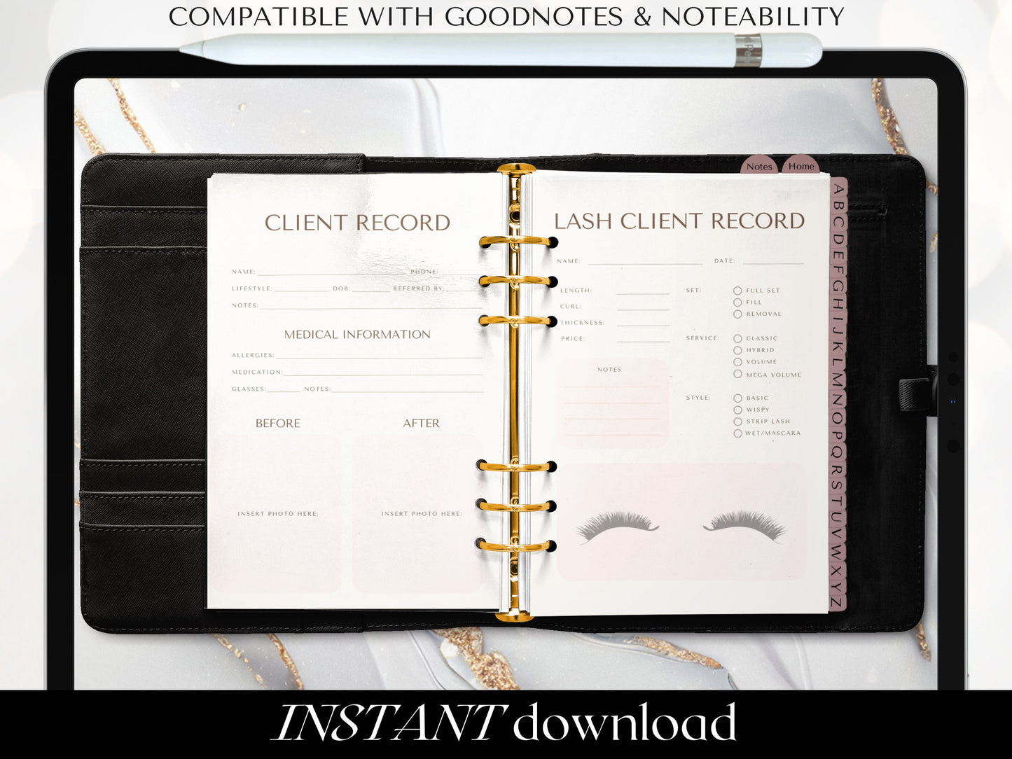 Lash Client Record Book Digital Lash Consent Form Digital Lash Tech Client Record Lash Extension Consent Form Lash Aftercare Client Record
