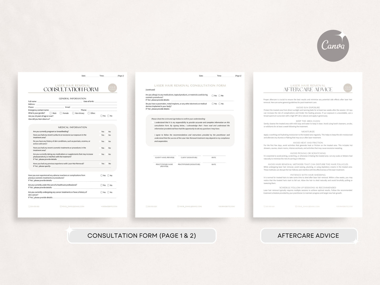 Laser Hair Removal Forms