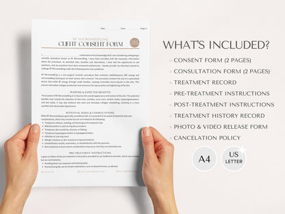 RF Microneedling Consent Forms for Estheticians and Beauty Technicians