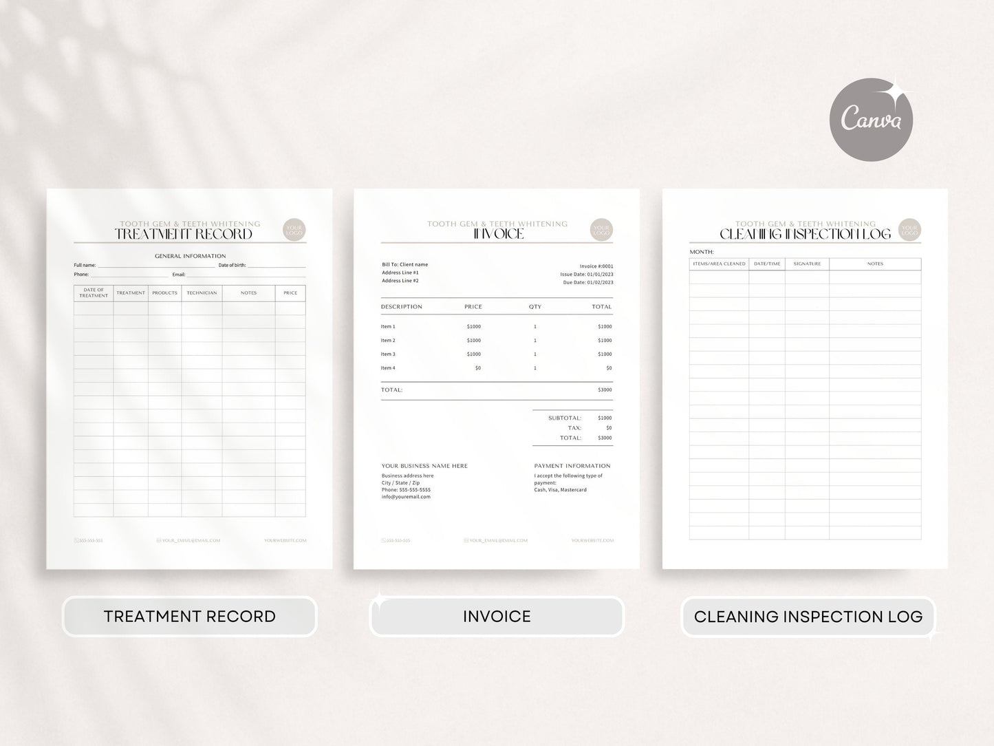 Tooth Gem and Whitening Forms
