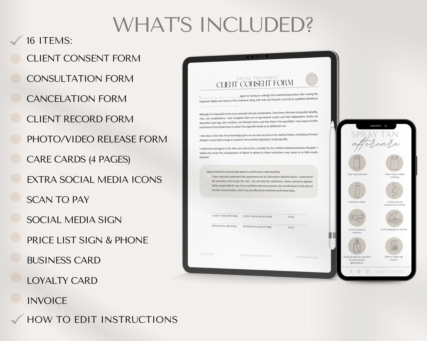 Spray Tan Forms