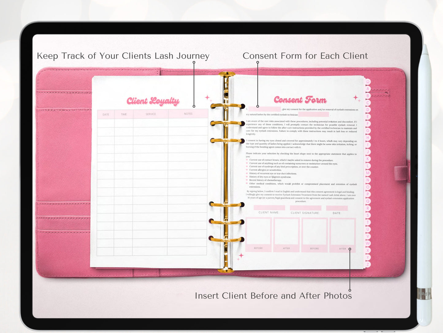Digital Lash Record Book