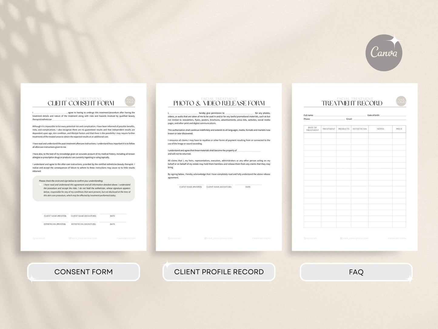 Skin Consent Forms