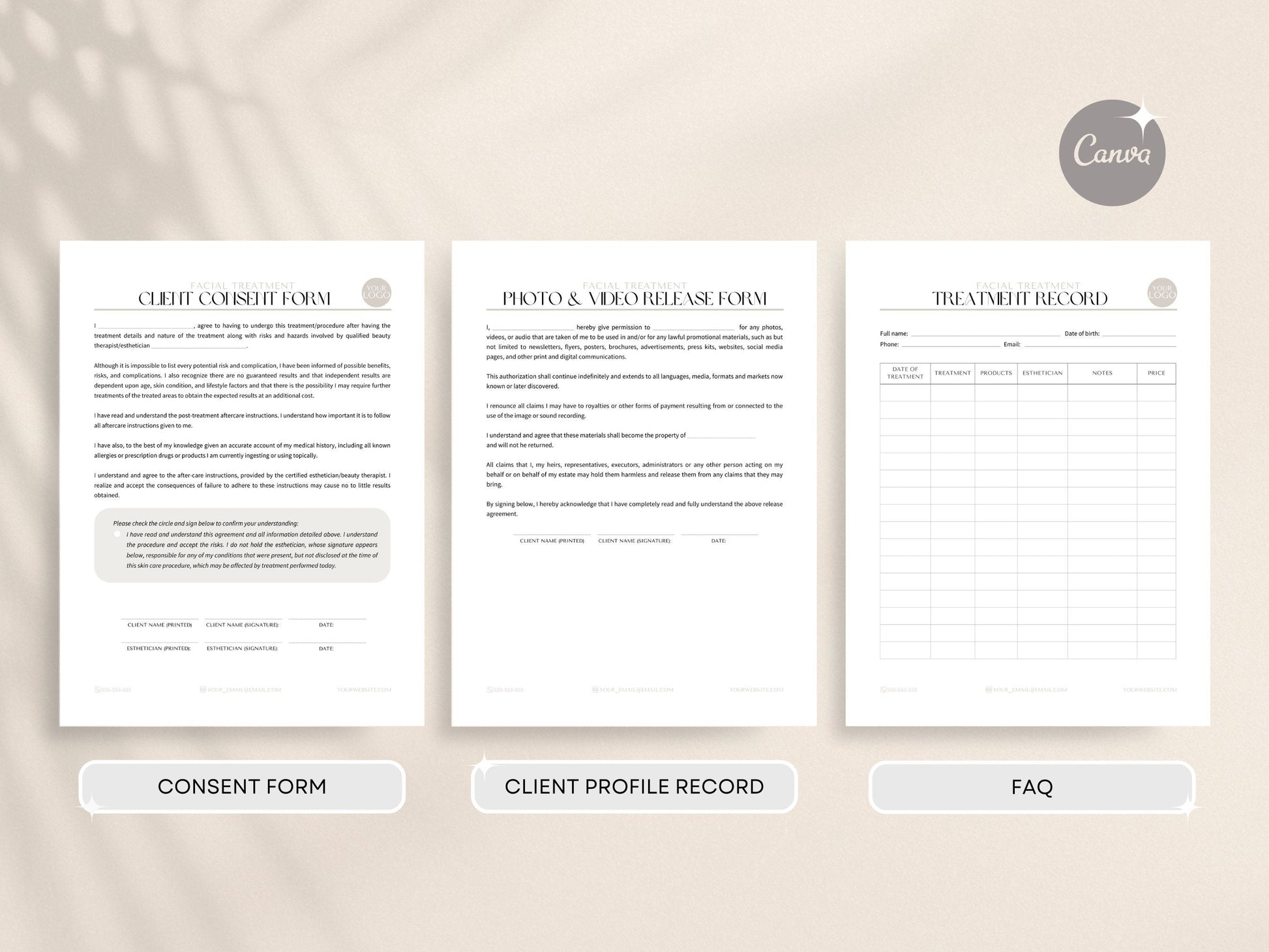 Skin Consent Forms