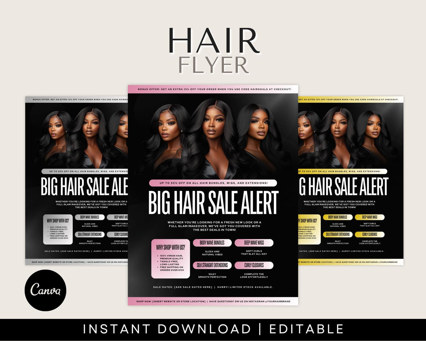 Hair Flyer - Hairdressing Flyer, Promotional Hairdstylist Flyer