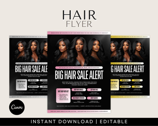 Hair Flyer - Hairdressing Flyer, Promotional Hairdstylist Flyer
