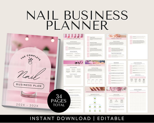 nail business planner for nail artists and nail technicians