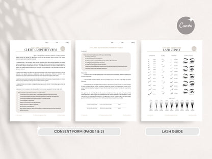 Eyelash Extension Consent Forms for Lash Artists