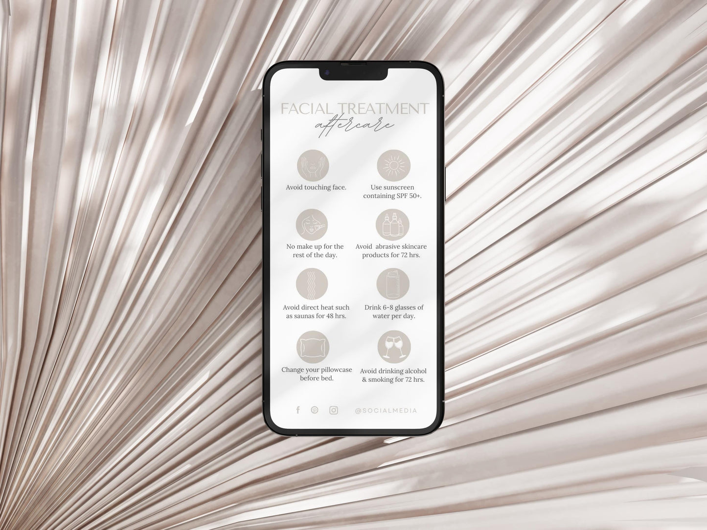Facial Aftercare Card - Editable Template