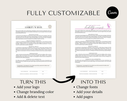 editable liability waiver form download