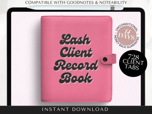 Digital Lash Client Record Book Lash Tech Client Record Lash Form 