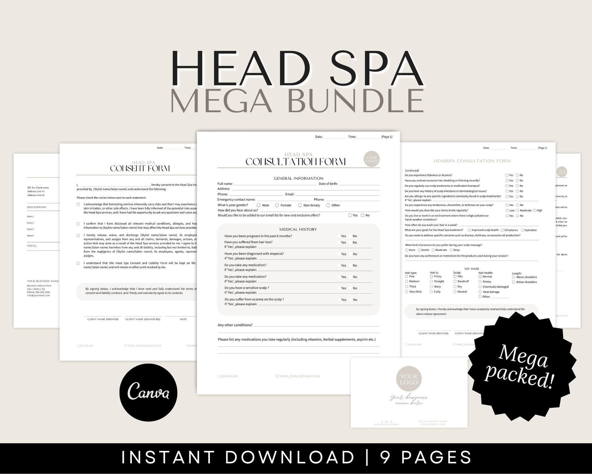 Head Spa Consent forms