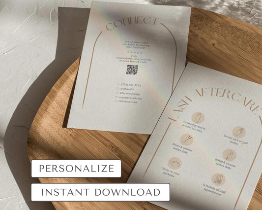 Lash Aftercare Cards