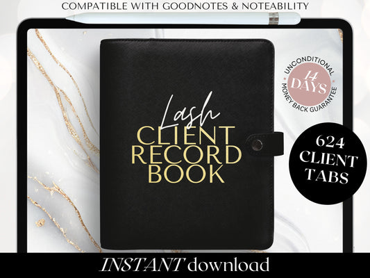 Lash Client Record Book for Eyelash Artsts