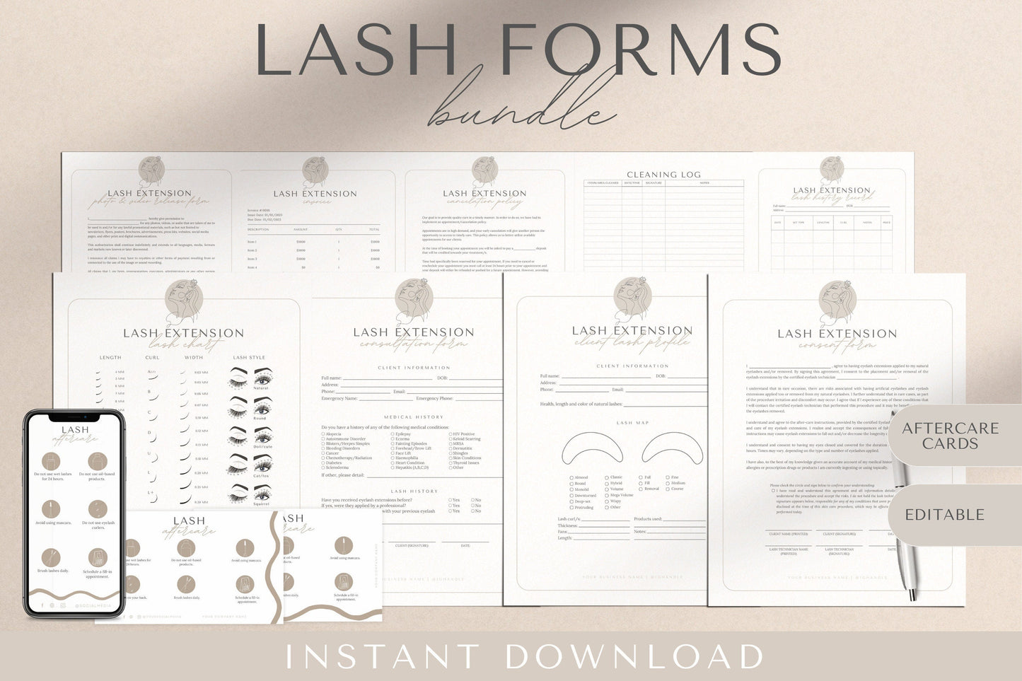 eyelash extension waiver, lash patch test, luxury esthetician templates, lash consultation form, Lash Tech Consent Forms, Lash Consent Forms Lash Extension Patch Test
