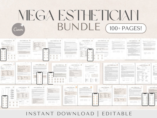 Esthetician Templates and Aftercare cards