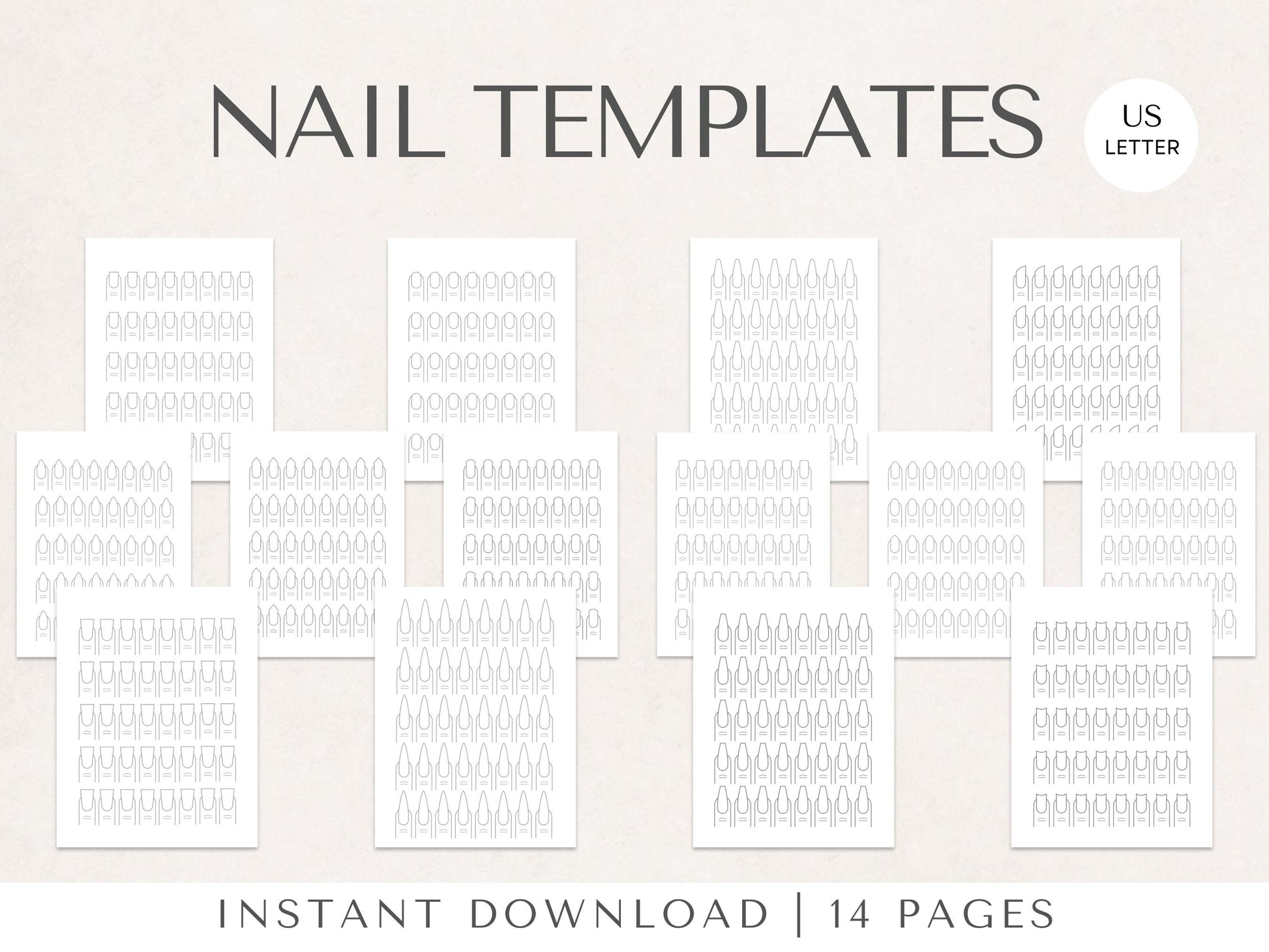 Nail Templates downloadable