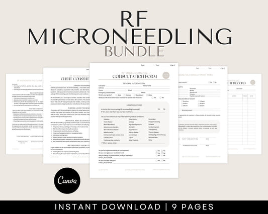 RF Microneedling Consent Forms and downloadable templates