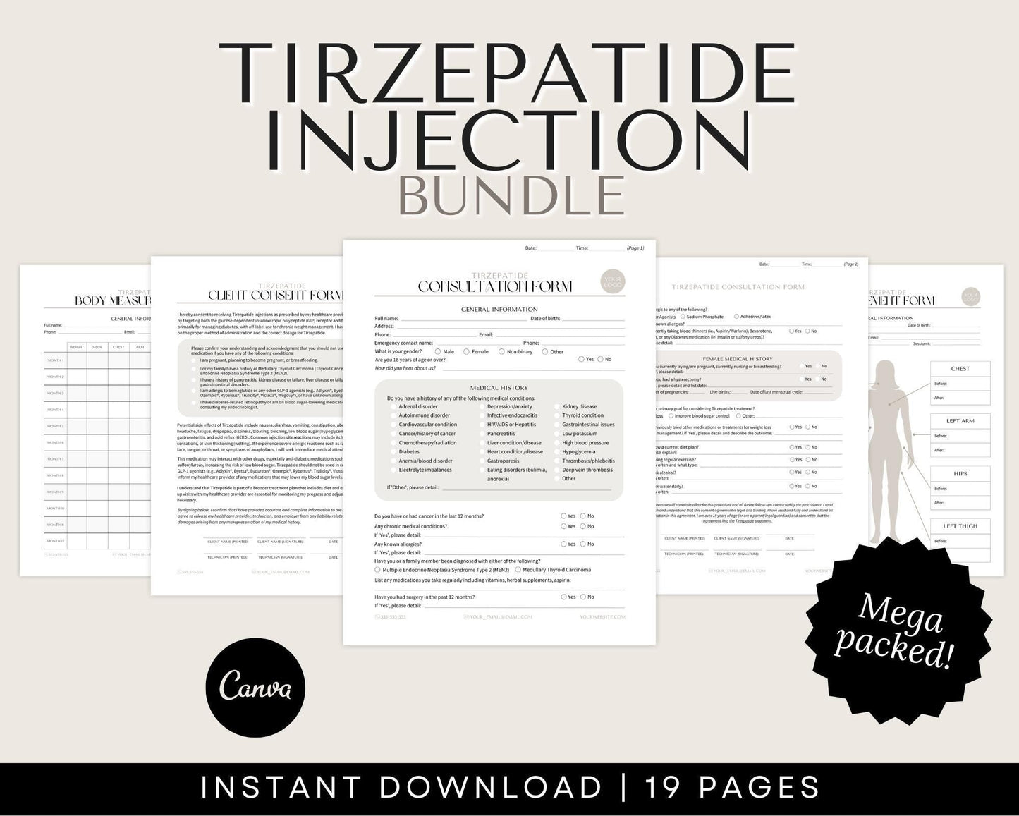Tirzepatide injection consent forms