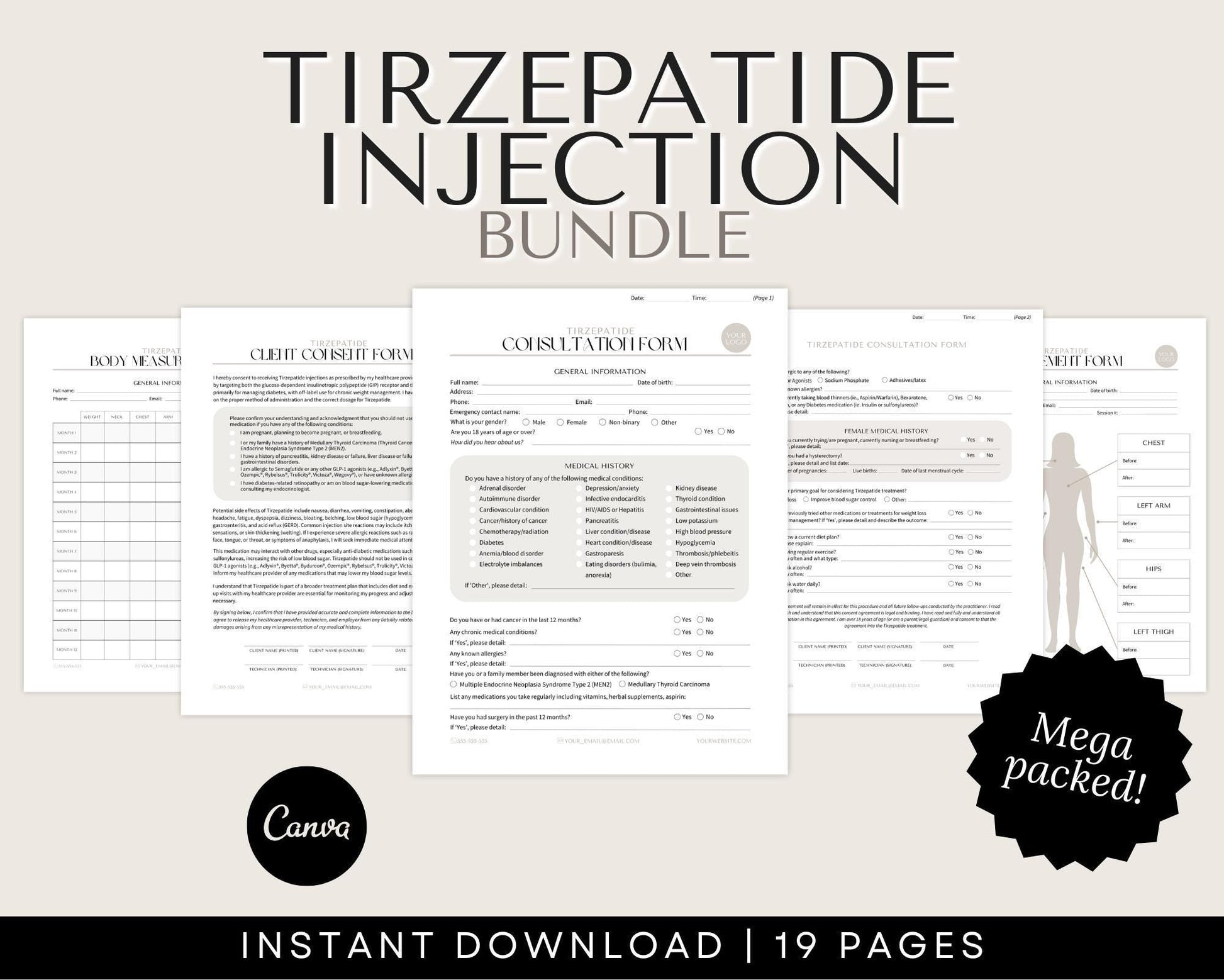 Tirzepatide injection consent forms