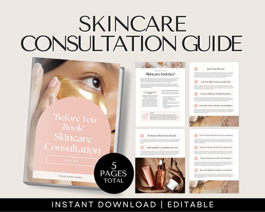 Editable Skincare Consultation Guide Template