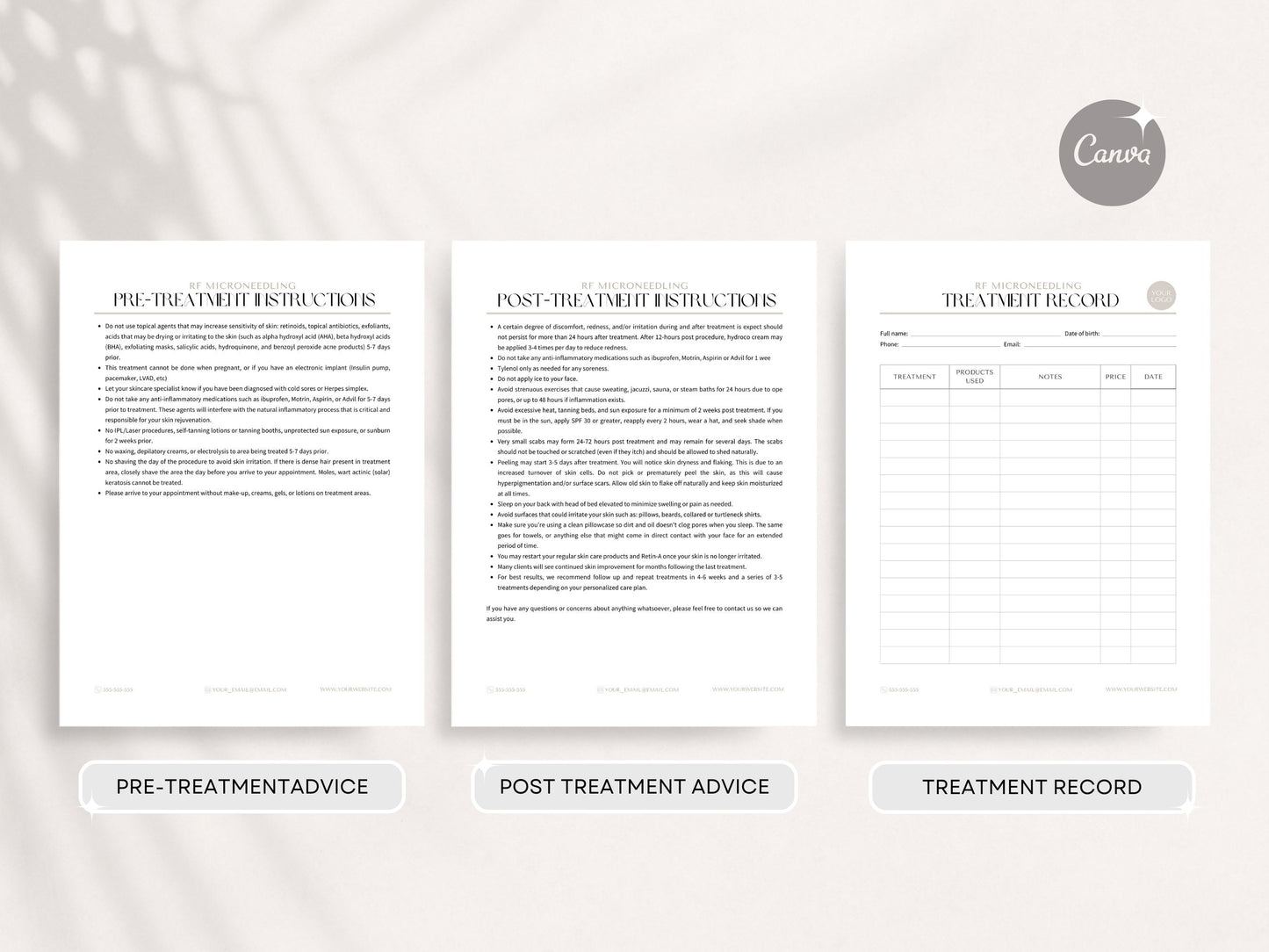 RF Microneedling Consent Forms