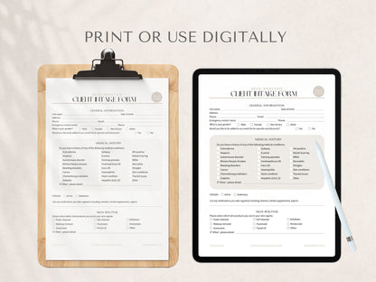 luxury esthetician templates, Esthetician Forms, Lash Form, esthetician intake form, esthetician consent facial client, Esthetician Template