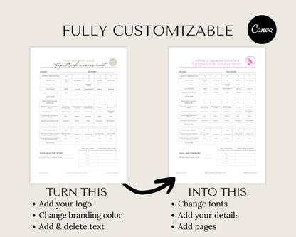 Fitzpatrick's Skin Type Questionnaire Form