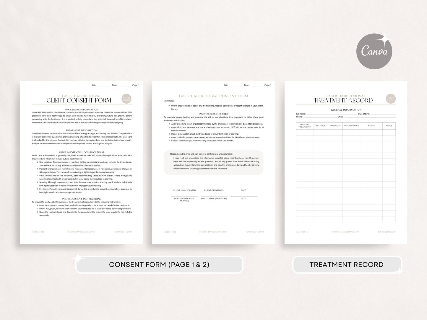 Laser Hair Removal Forms