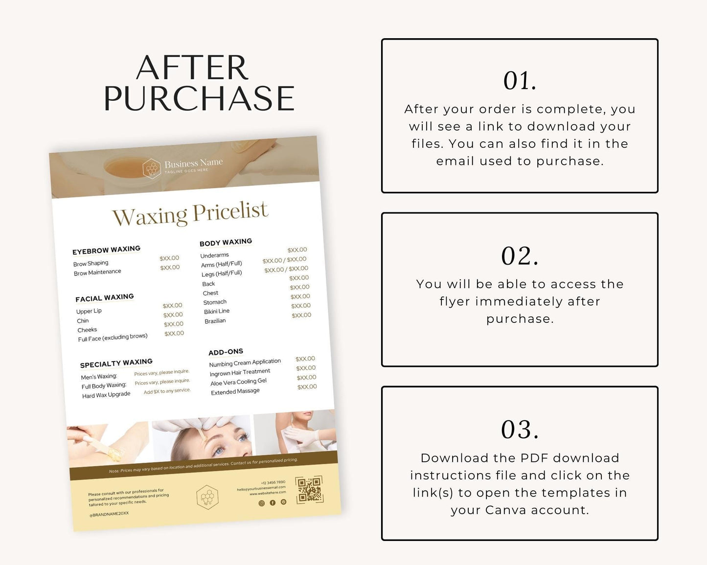 Waxing Pricelist Flyer