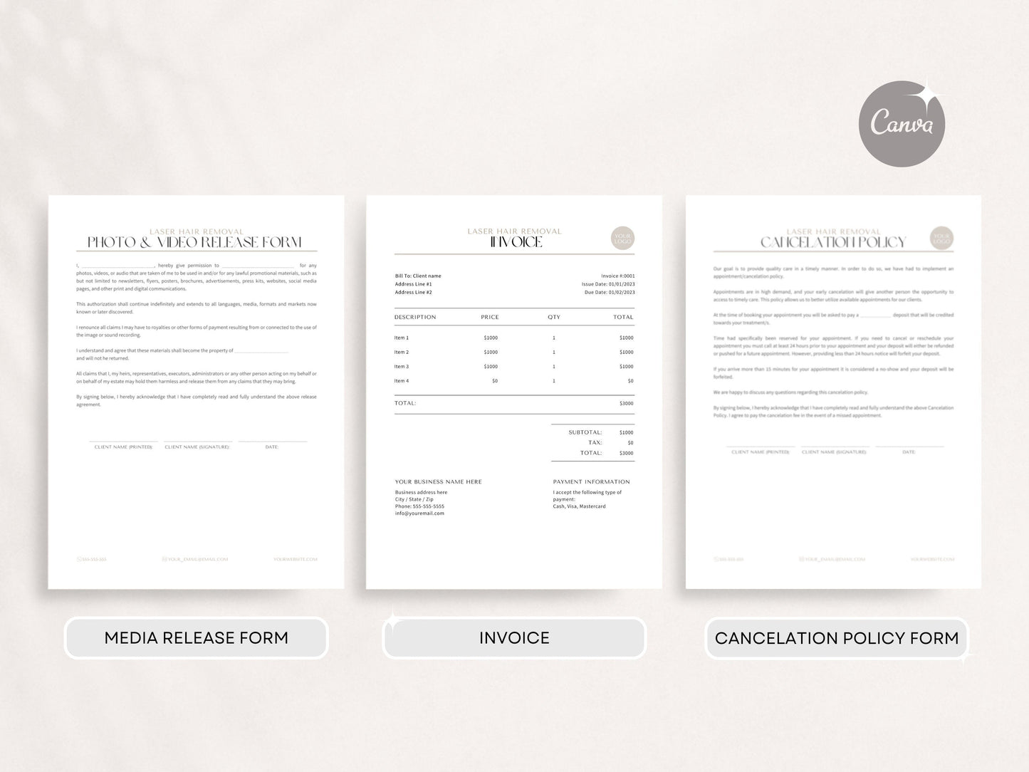 Laser Hair Removal Forms