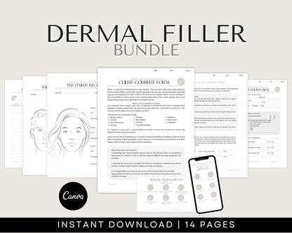 dermal filler consent forms and aftercare cards