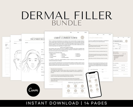dermal filler consent forms and aftercare cards