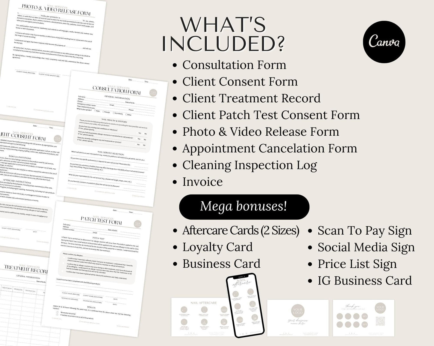 Nail Consent Forms