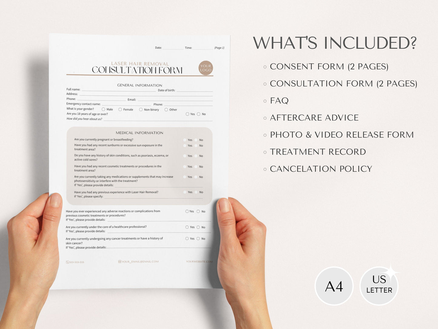 Laser Hair Removal Forms