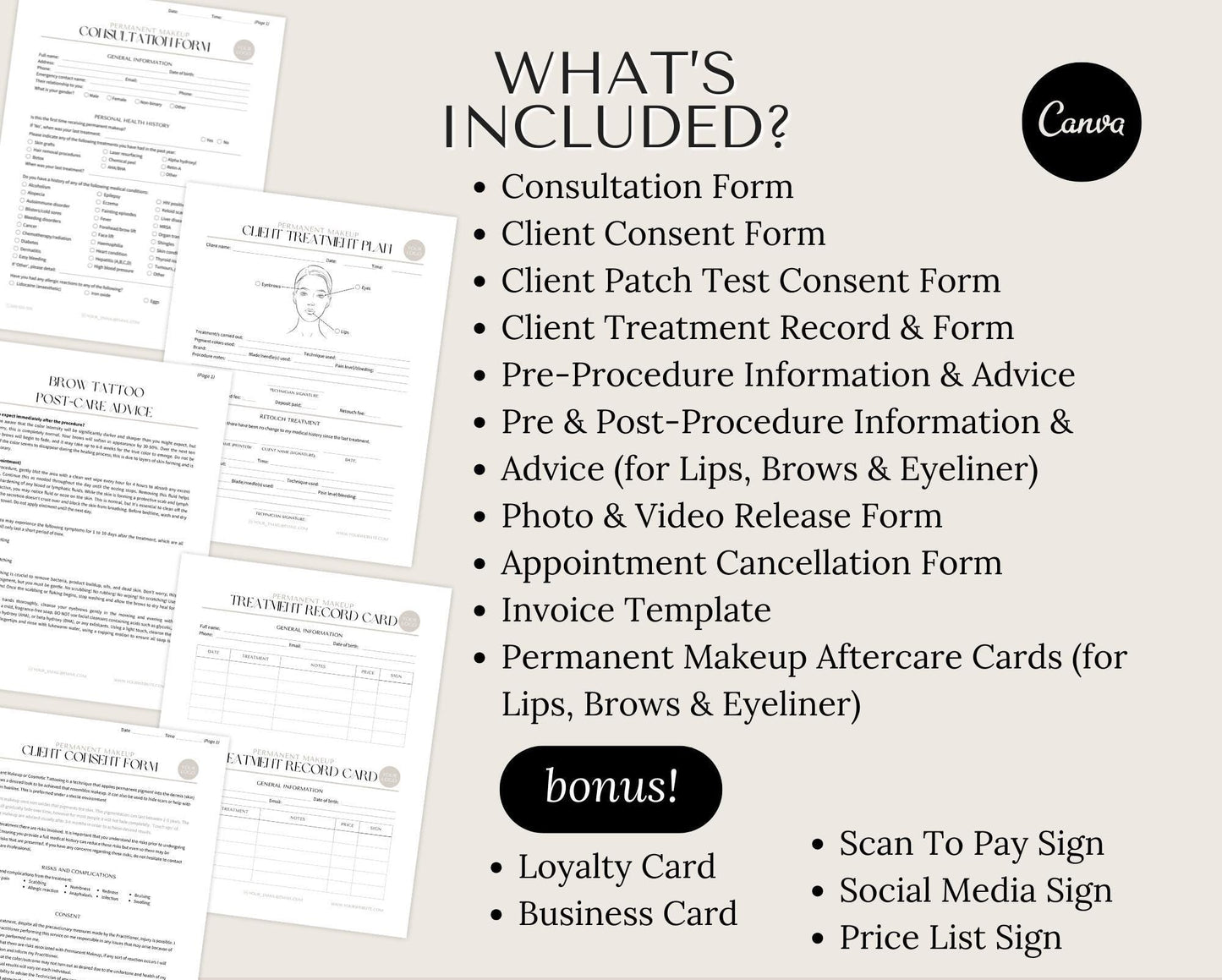 PMU Consent Forms