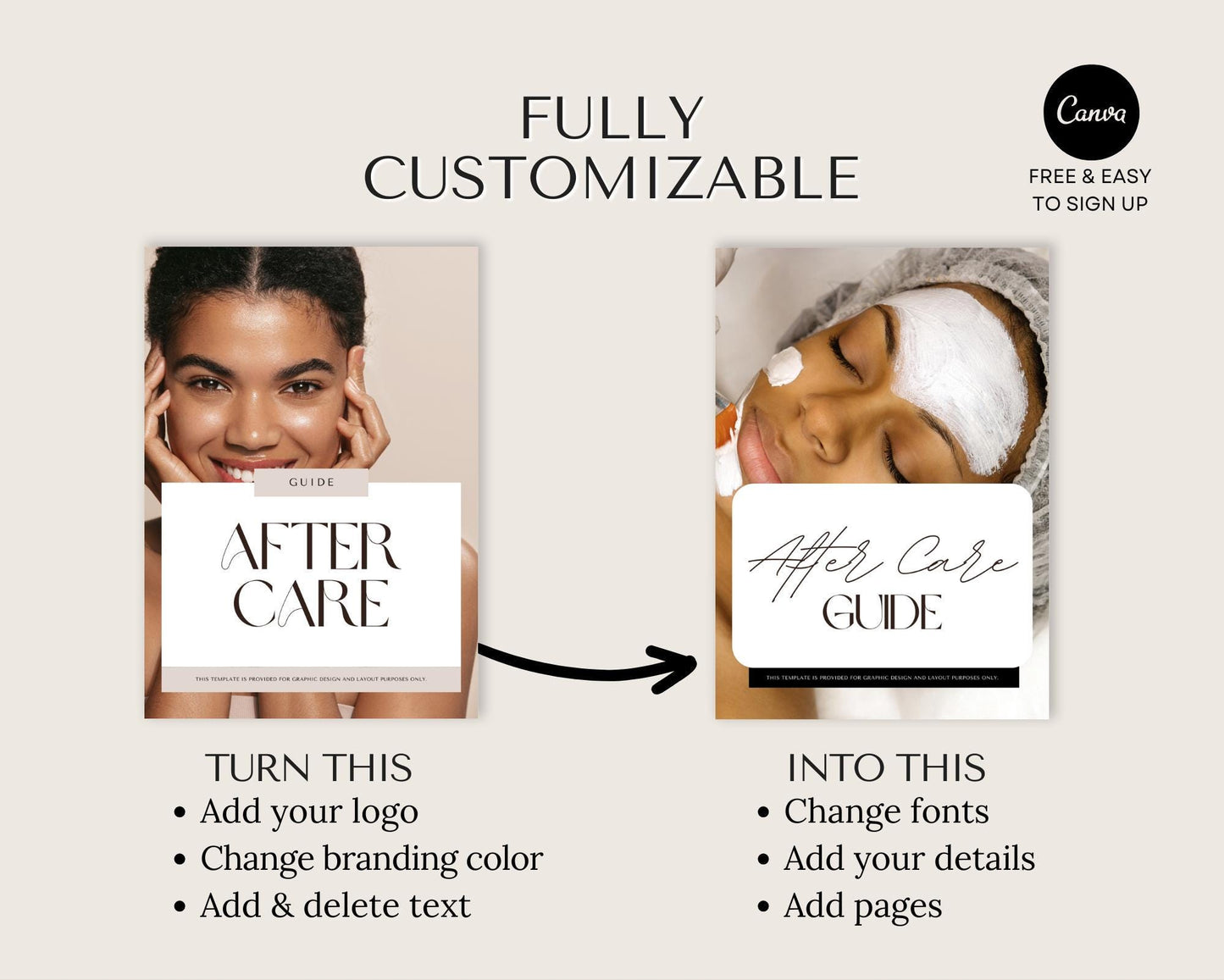 Editable After Care Guide Templates