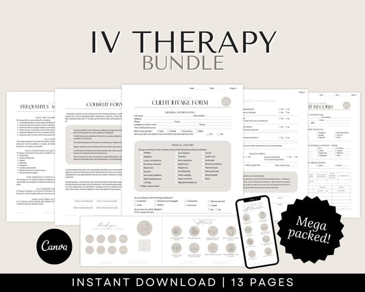 iv therapy consent forms and aftercare cards