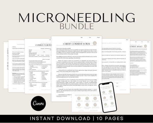 microneedling consent forms and aftercare cards