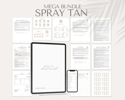 spray tan consent forms and aftercare cards