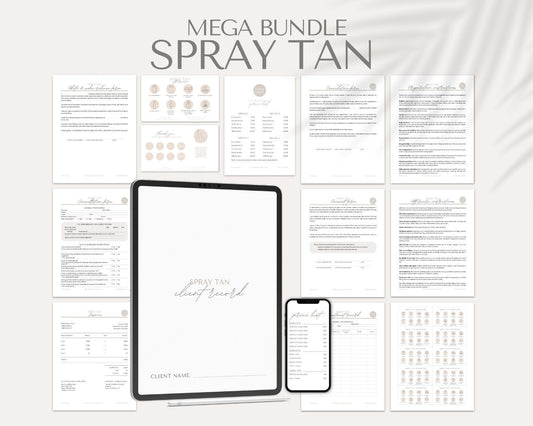 spray tan consent forms and aftercare cards